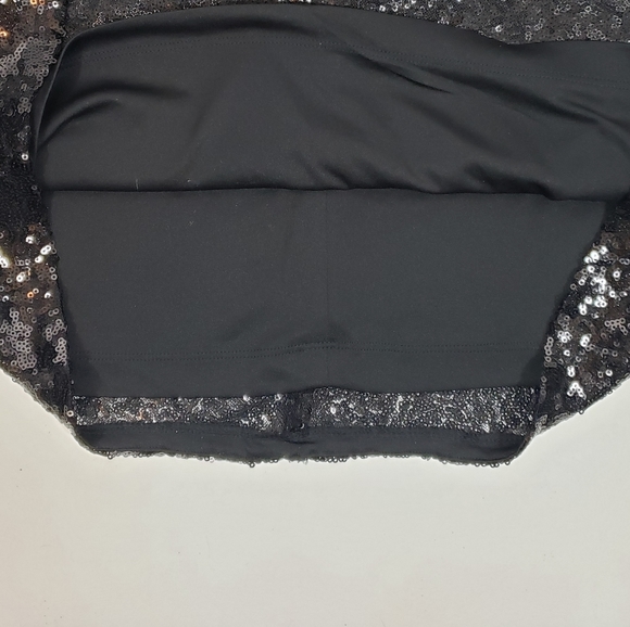 Halogen Black Sequin Pencil Skirt Party NYE Sz XL - Picture 5 of 8